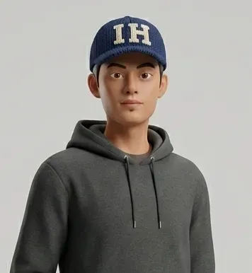 Iffat Haikal 3D Avatar with IH Cap