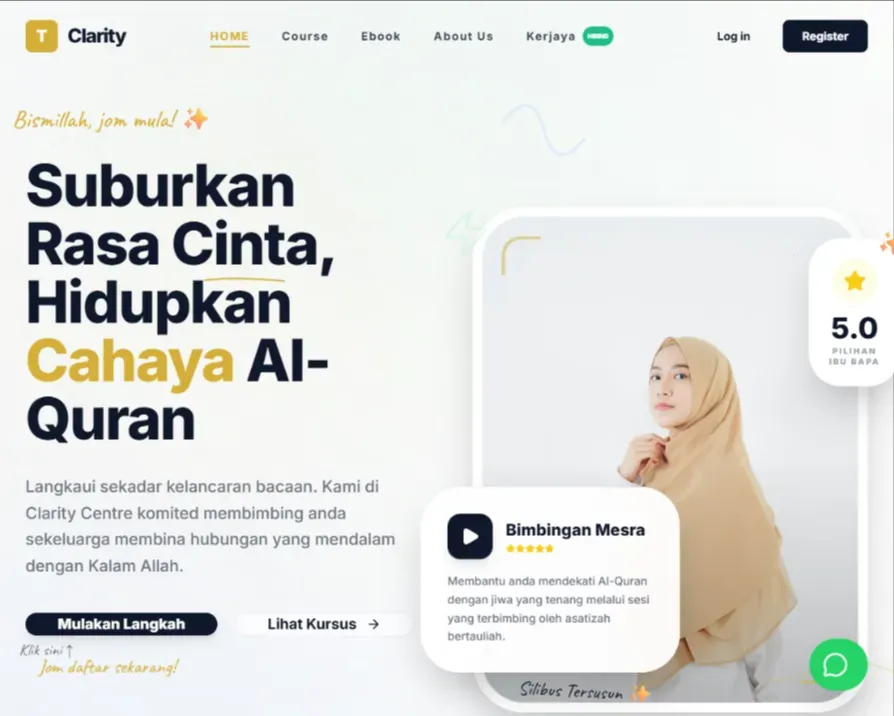 Clarity Learn Centre — Web platform for learning Quran and ebooks