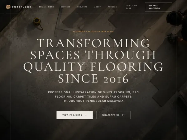 Fuzzfloor — Flooring specialist site with service-led UX & project proof