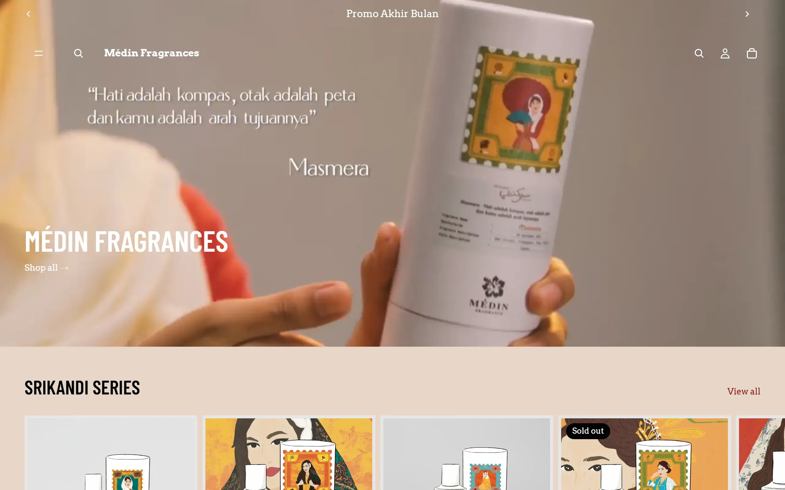 Médin Fragrances — Shopify e-commerce store for premium fragrance brand