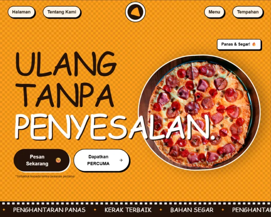 Rumah Pizza — Branding and casual web experience